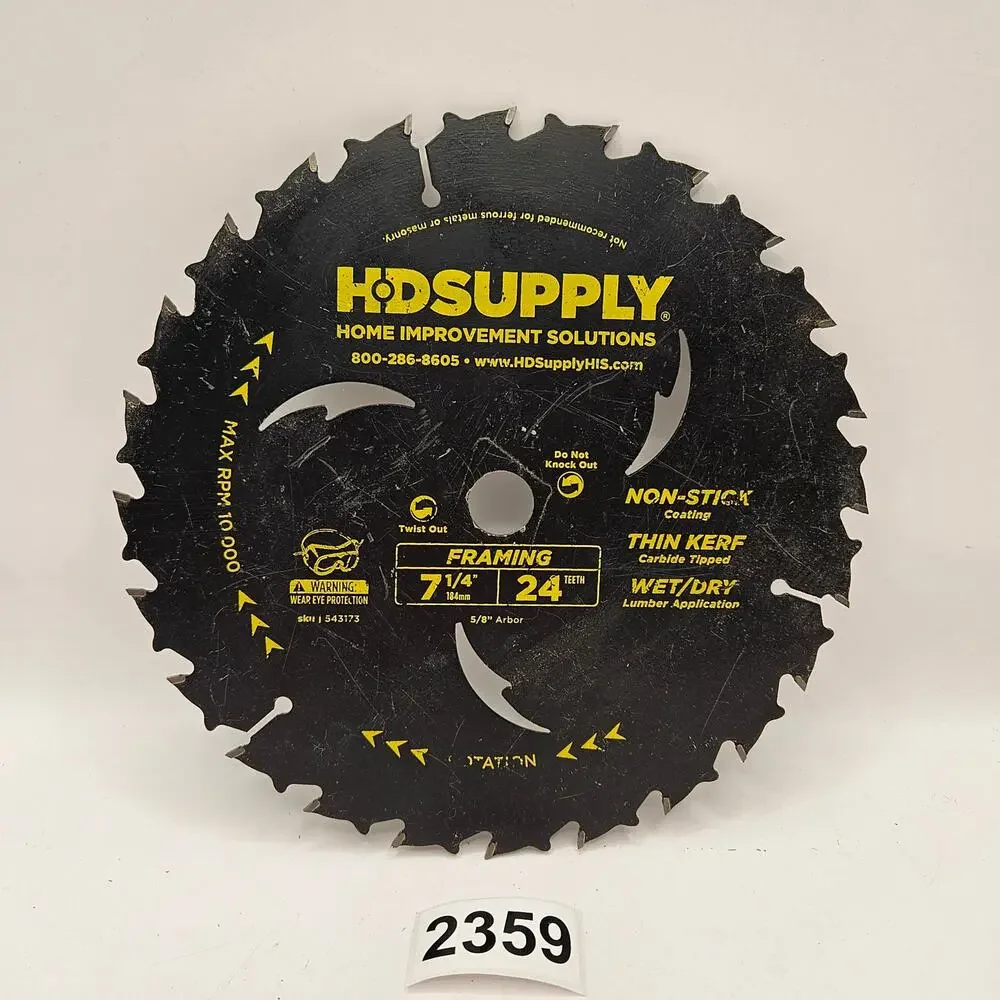 HD SUPPLY FRAMING SAW BLADE 7-1/4INCH 24 TEETH